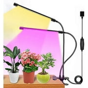 YEOLEH Grow Light for Indoor Plant,Full Spectrum Clip-on Plant Light with 60LED Timer 3 Modes 5 Level Dimmable