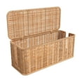 thumbnail image 2 of Yesbay Rattan Cable Management Box Handwoven Cord Organizer Basket with 2 Slots Power Cords Hidden Box, 2 of 8