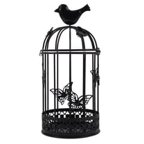 OUNONA Black Metal Candle Lantern Decorative Light for Weddings Anniversaries Home Outdoor Events