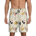 thumbnail image 2 of Daiia Cartoon Chickens Mens Woven Stretch Pajama Short,Short Pajama Pants-X-Large, 2 of 9