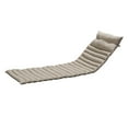 thumbnail image 6 of 72.83 Inch Khaki Chaise Lounge Cushion Set for Outdoor Patio Polyester Material, Perfect for Relaxation, 6 of 9