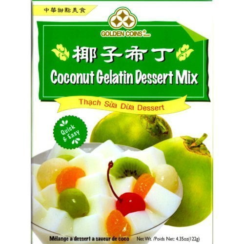 Coconut Galatin Dessert Mix by Golden Coins 2 x 4.34 oz 122 g by Golden Coins by