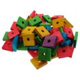 thumbnail image 4 of FELTECHELECTR 50 piezas de juguetes para loros, bloques de madera, juguetes para masticar pájaros, jaulas para pájaros, juguetes para morder para loros, 4 of 7