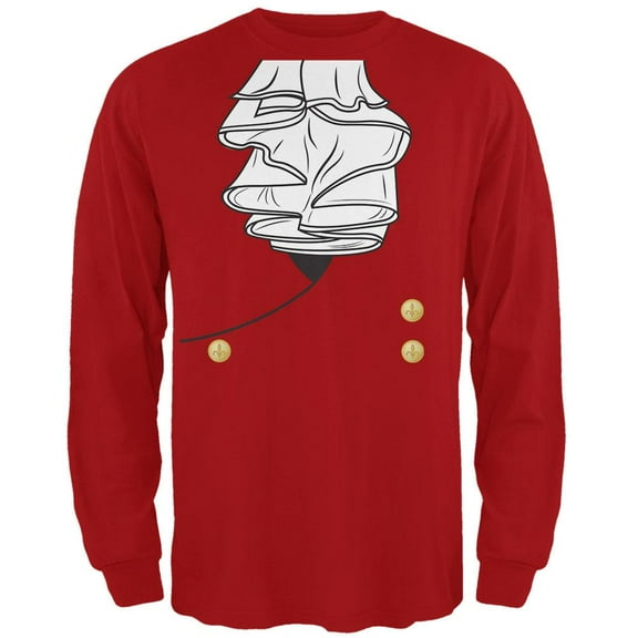 Halloween Vampire Costume Male Mens Long Sleeve T Shirt Red X-LG