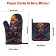 thumbnail image 2 of Cauagu Dreamy Jester Under Stars Print Oven Mitts and Pot Holders 4 pcs Set,Extra Thicken Long Kitchen Oven Glove Potholders BBQ Gloves-Oven Mitts and Pot Holders(11 Inch), 2 of 6