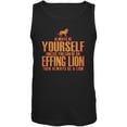 thumbnail image 1 of Always Be Yourself Effing Lion Black Adult Soft Tank Top, 1 of 1