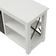 thumbnail image 5 of Evelyn&Zoe Sawyer Rectangular TV Stand with Log Fireplace for TV's up to 65" in White, 5 of 9