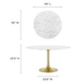 thumbnail image 6 of Lippa 54" Round Artificial Marble Dining Table, 6 of 7