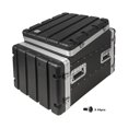 thumbnail image 3 of Sound Town Lightweight and Compact 8U ATA ABS Rack Case, with Slant Mixer Top, Casters, 21" Depth, 10U Top and 8U Side Spaces (STMR-A10X8UW), 3 of 8