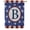Letter B, variant on America Forever 4th of July Patriotic Monogram House Flag Letter J 28 x 40 inch Stars and Stripes Red White Blue American Independence Day Outdoor Yard Decorative USA Flag