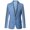 Light Blue L, variant on Fashion Men Solid Color Long Sleeve Lapel Slim Fit Blazer Suit Coat Outwear