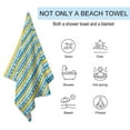 thumbnail image 3 of PDations Starfish Conch Stripe Beach Towel Large Beach Towels Oversized Microfiber Quick Dry Thin Super Absorbent Pool Beach Wrap for Women Men Adults 30×60 in, 3 of 7