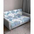 thumbnail image 3 of Coastal Blue Crab Couch Cushion Covers Stretch, Washable Sofa Seat Covers Individual Seat Cushion Sofa Slipcovers Coral Starfish Ocean Conch Nautical Couch Cover Furniture Protector M-1PCS, 3 of 7