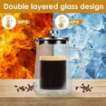 thumbnail image 3 of CHUANK 350/650/1000ml French Press Coffee Maker Double Wall Glass French Press Clear French Press Tea Maker Multifunctional Coffee Press Coffee Maker for Home Office, 3 of 9