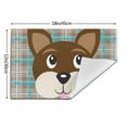 thumbnail image 3 of XMXY Woven Placemats Set of 6 PCS, Dog Face Plaid Pattern Table Mats Washable Heat Resistant Placemats, 3 of 6