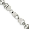 thumbnail image 3 of 925 Sterling Silver Rolo Chain Styles Necklace 9.5 mm Semi-solid 18 inch, 3 of 4