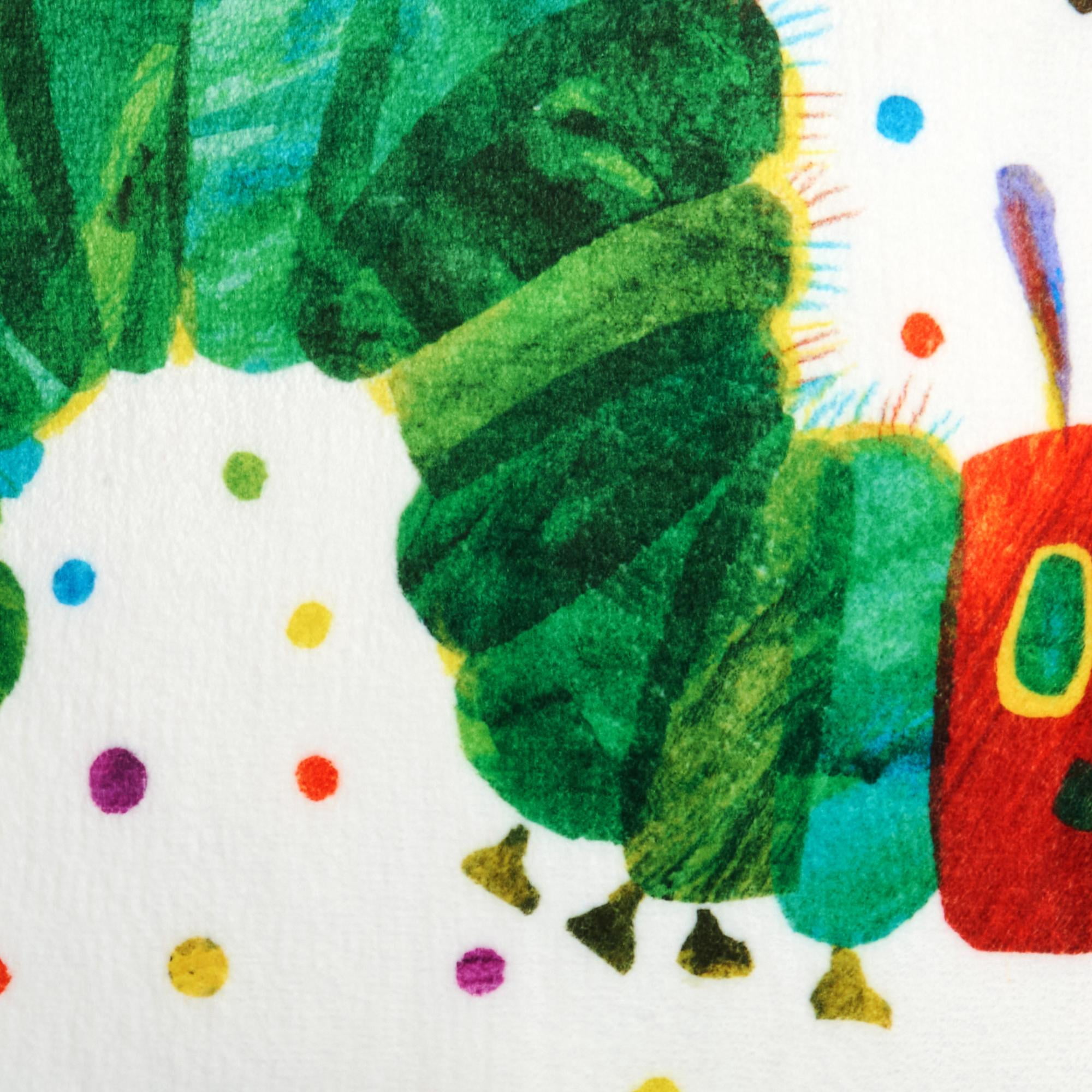 Eric Carle Washable Caterpillar Dots Toddler Pillow, Multicolored, 18"x18"
