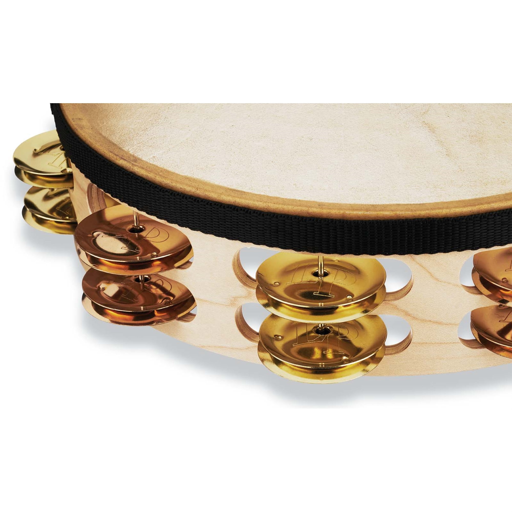 LP Pro Double Row Headed Tambourine 10 in. Brass/Bronze