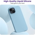 thumbnail image 2 of Compatible with iPhone 15 Case, Silicone Shockproof Slim Thin Phone Case for iPhone 15 (6.1 inch), (Baby Blue), 2 of 12