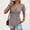 Gray, variant on Tops Tees Women's Solid Color Kink Front Gathered V-Neck Short Sleeve Casual T-Shirt Blouse Cotton Linen Lightweight Breathable Relaxed Fit Summer Everyday Layering Top