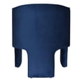 thumbnail image 5 of Modrest Kyle Three-Legs Modern Velvet Upholstered Accent Chair in Blue, 5 of 5