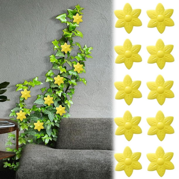 Fiudx Clips para Plantas, Ganchos de Pared Adhesivos Resistentes, Perchas de Resina Abs Duraderas, Fácil Instalación para Plantas Trepadoras, Solución para Organizar El Hogar, Mejora La Decoración De