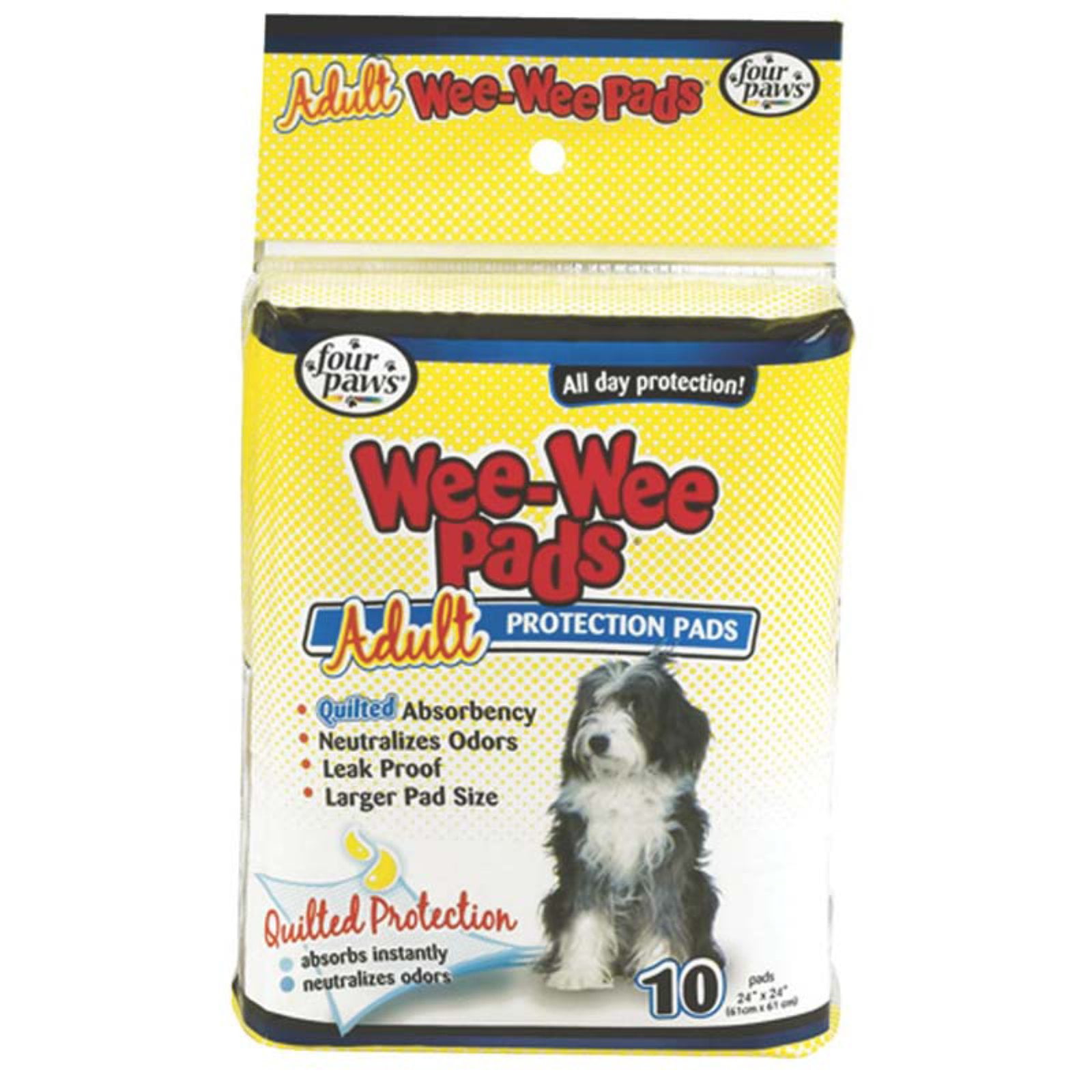 Four Paws Wee Wee Pads for Adult Dog in White