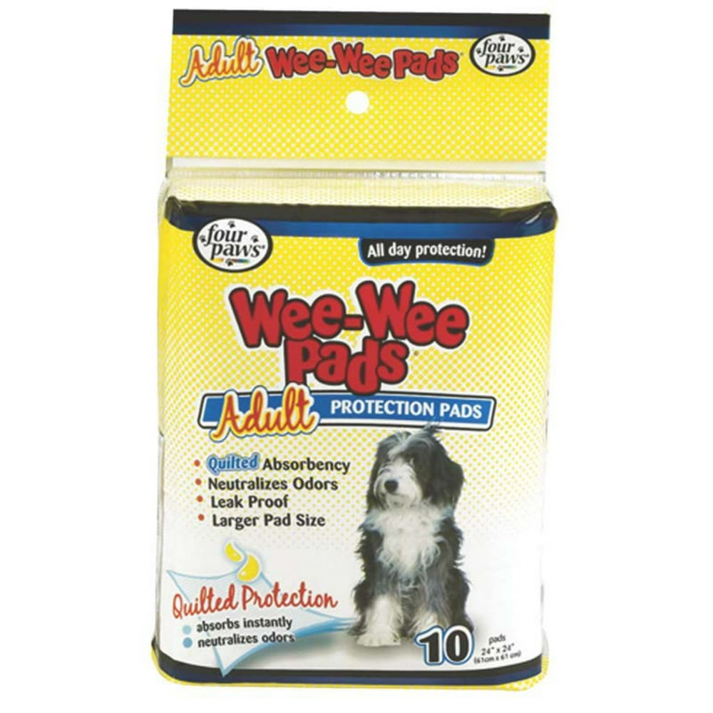 Four Paws Wee Wee Pads for Adult Dog in White