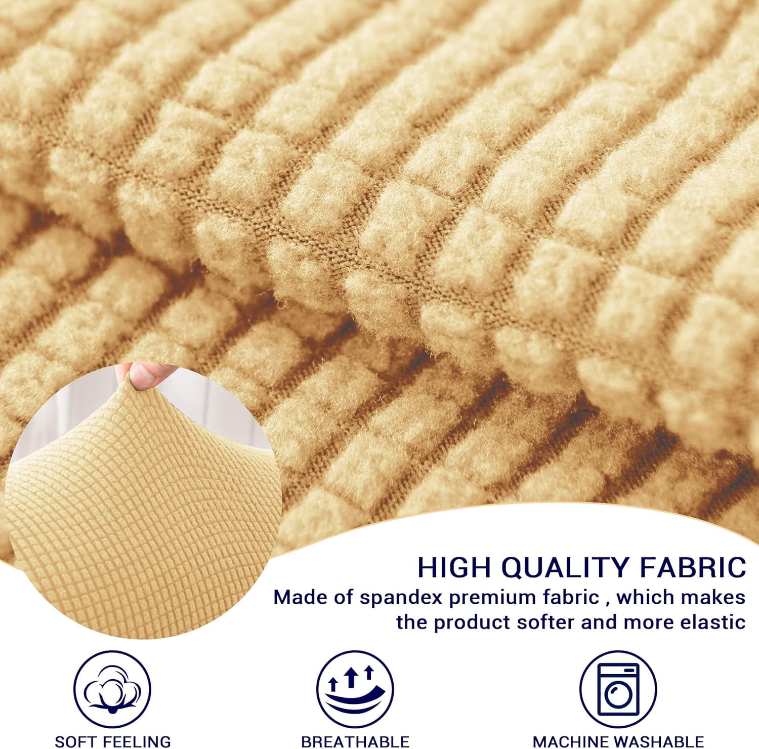 Stretch Armrest Spandex Arm Covers for Chairs Couch Armchair Slipcovers for Recliner Sofa with Twist Pins 2pcs