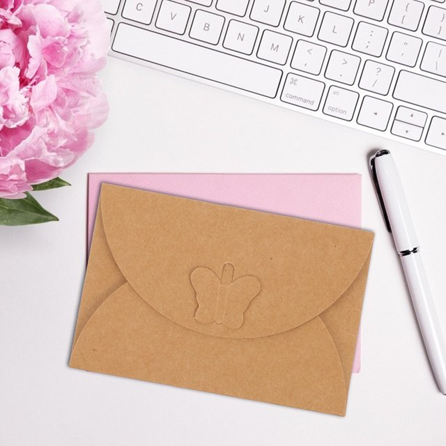 unbranded 50Ud Sobres Para Cartas En Papel Kraft Retro Resistente De Estilo Clásico