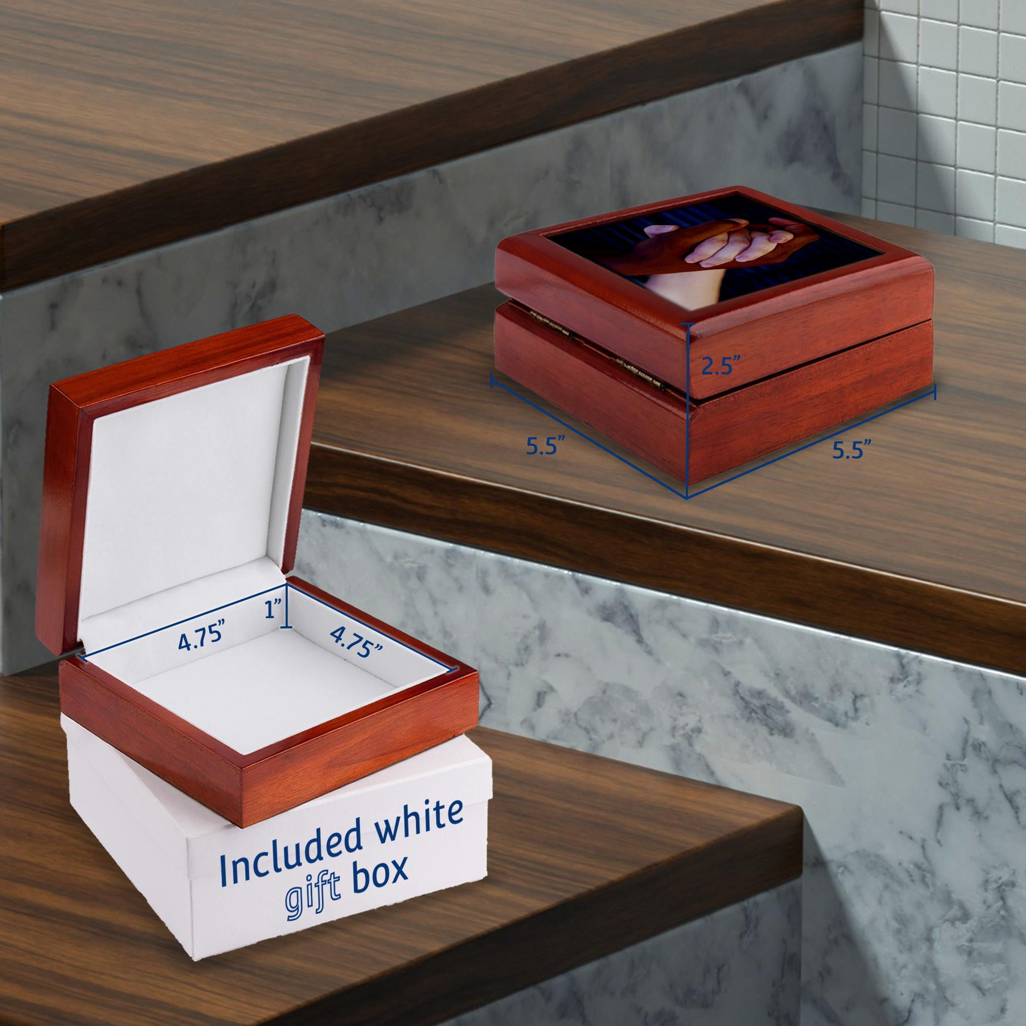 3dRose, Interracial couple holding hands, Love - LI07 DFR0070 - David R. Frazier, Jewelry Box 5.5x5.5 inch with 4 inch tile