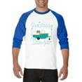 thumbnail image 1 of Artix - Mens Raglan Sleeve Baseball T-Shirts, up to Size 3XL - ONE HAPPY CAMPER, 1 of 4