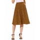 thumbnail image 1 of Falda midi de una línea con estampado floral para mujer Faldas vintage de gasa de verano marrón L, 1 of 6