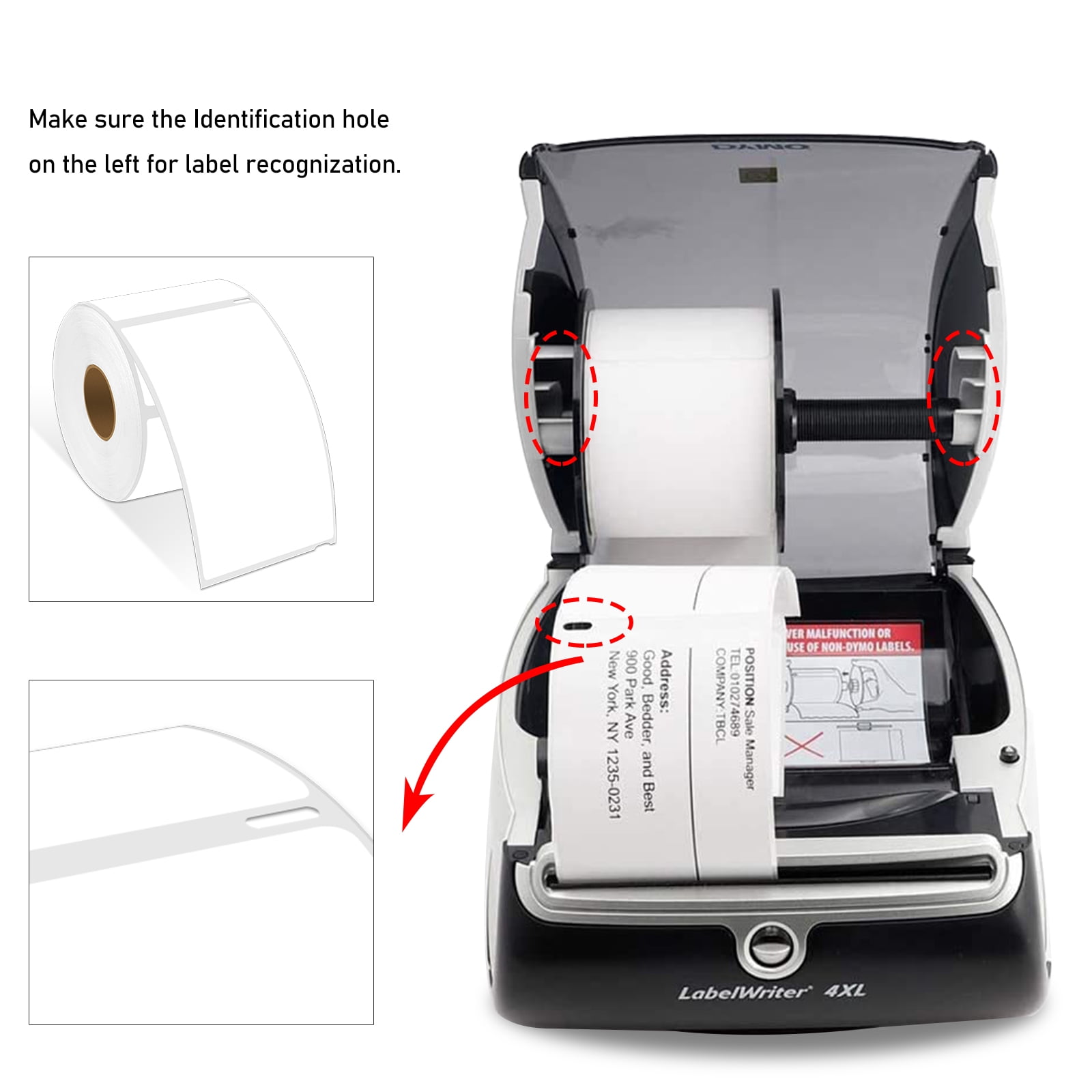 GREENCYCLE 50 Roll Compatible for DYMO 30256 (2-5/16" x 4") Address Shipping,Barcodes,Postal Multipurpose Large Label BPA Free (300 Labels/Roll)