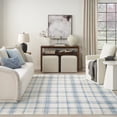 thumbnail image 3 of Nourison Grafix Plaid Ivory Blue 5'3" x 7'3" Area Rug (5x7), 3 of 8