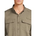thumbnail image 4 of Burnside Men's and Big Men's Long Sleeve Utility Shirt with Pockets, Sizes M-2XL, 4 of 5