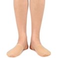 thumbnail image 6 of Fashion Liner Half Socks for Women Seamless Nylon Toe Topper Non-Slip 5-Pair (Women-5Pair, Pale Beige), 6 of 6