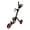 Black/Red, variant on Lightweight Compact 3-Wheel Foldable Golf Push/Pull Cart with Foot Brake, Black
