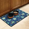 thumbnail image 3 of Fish & Underwater Coral Reef Pet Food Mat - Absorbent Dog Feeding Mat with Rubber Base - Nautical Themed Placemat, 3 of 5