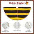 thumbnail image 3 of Fotbe Bee Stripe Pattern Christmas Tree Skirt, Tree Skirts Plush Christmas Decorations, Christmas Tree Skirts Xmas Decorations Holiday Party Decor-36", 3 of 6