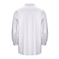 thumbnail image 4 of Mens Shirts,Long Sleeve Shirt Casual Shirt Versatile Fit Classic Collar everyday wear Solid Color Casual Shirt for Summer Jeans Chinos,Mens White Dress Shirt,3XL,White, 4 of 5