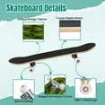 thumbnail image 4 of 31'' Complete Skateboard 7 Layer Canadian Maple Double Kick Deck Skateboards Abstract Stippled Weird Hipster Handmade Tileable Geometric Skate Board for Beginner Adult Gifts, 4 of 5