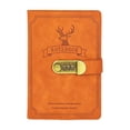 thumbnail image 2 of Linnome A5 Deer Head Lockable Diary with Combination Notepad Business Style Thickened Journal for Work Planning 8.7x5.9in Z1-Brown, 2 of 6