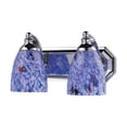 thumbnail image 1 of ELK Lighting Bath Spa 2 Light Vanity In Polished Chrome Starburst Blue Glass, 1 of 4