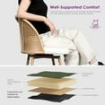 thumbnail image 3 of Coewske 4PCS Rattan Swivel Bar Stool Upholstered Counter Height Bar Chair Set w/ Metal Legs White, 3 of 6