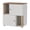 Grooved door white, variant on Cat Litter Box Enclosure with Double Room for 2 Cats, Hidden Enclosed Litter Box Furniture with Scratch Posts and Double-Layer Litter Mats