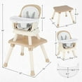 thumbnail image 2 of OLAKIDS Chaise Haute pour Bébé 8 en 1, Chaise Haute Convertible pour Bébés et Tout-Petits, Siège Rehausseur de Repas pour Nourrisson, Table de Blocs de Construction, Ensemble Table et Chaise Tabouret pour Enfants avec Plateau Amovible, 2 of 9