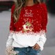thumbnail image 2 of Sudaderas de Cuello Redondo de Navidad Para Mujer Moda Casual Manga Larga Impreso Ladies Tops Odeerbi ODB206255, 2 of 5