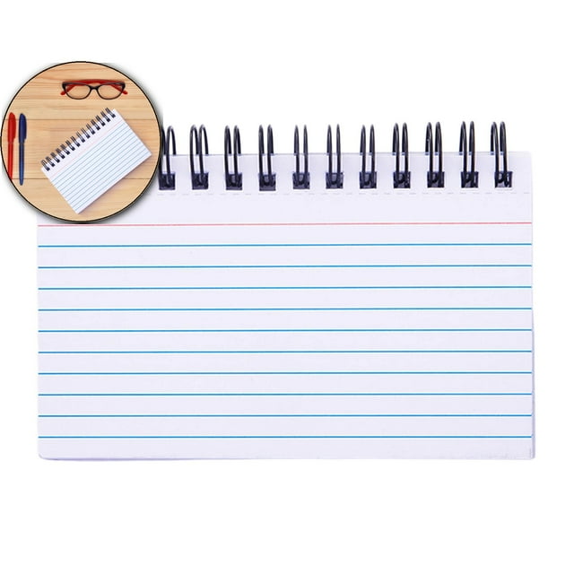 Dvruxg Colorful Spiral Index Cards Flash Cards with Ring Lined Note Card Book Flashcards, Colored Ruled Card Pad Index Note Books Notecards