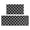 Gray and Black Checkered Pattern, variant on Red and Black Checkered Pattern Anti Fatigue Kitchen Rugs Set Of 2, Non Slip Washable Decorative Floor Mats for Kitchen Sink Laundry, 17"x30" and 17"x47"